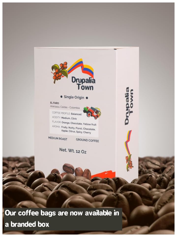 Drupalia Town Ground Colombian Supremo Coffee, Medium Roast