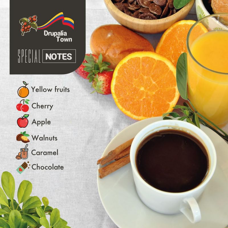 Drupalia Town Ground Colombian Supremo Coffee, Medium Roast