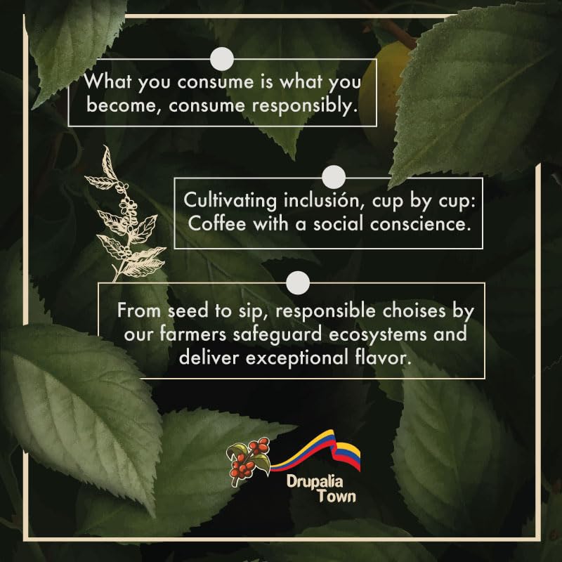 Drupalia Town Ground Colombian Supremo Coffee, Medium Roast