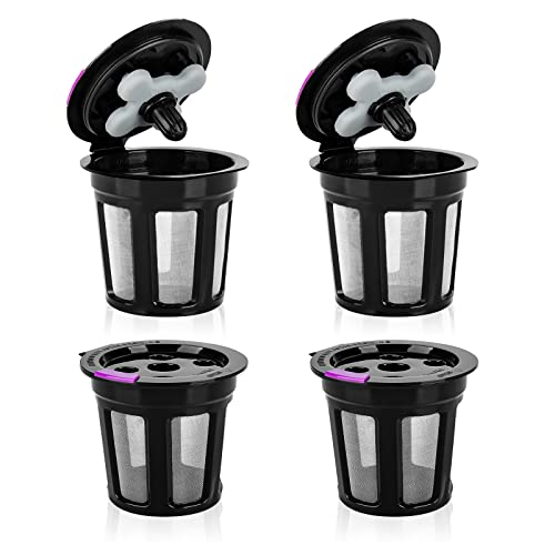 MaxRona Reusable K Cups for Keurig Supreme Multistream Series-4 Packs Universal compatible with Coffee Pods-Leakproof Refillable for All Keurig 2.0 & 1.0 Brewers, BPA Fre