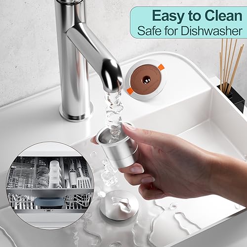 RETHONE K Cup Reusable Coffee Pods Compatible with Keurig 1.0 & 2.0 Coffee Machines, Universal Stainless Steel Reusable K Cups Brewers Refillable K Cups (4 Pack)