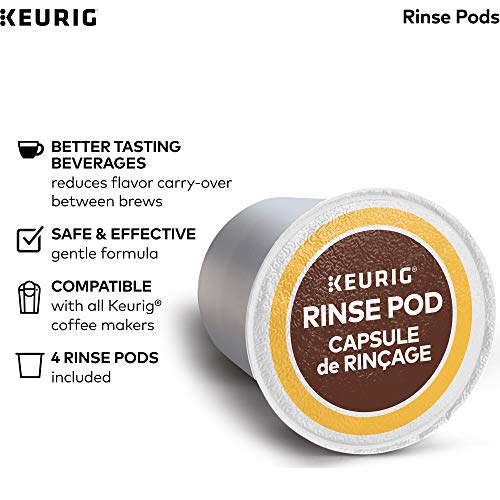 Keurig Brewer Cleanse Kit For Maintenance Includes Descaling Solution & Rinse Pods, Compatible with Keurig Classic/1.0 & 2.0 K-Cup Pod Coffee Makers, 4 Count