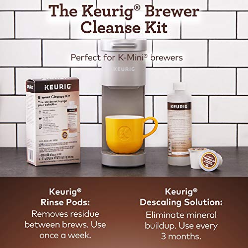 Keurig Brewer Cleanse Kit For Maintenance Includes Descaling Solution & Rinse Pods, Compatible with Keurig Classic/1.0 & 2.0 K-Cup Pod Coffee Makers, 4 Count