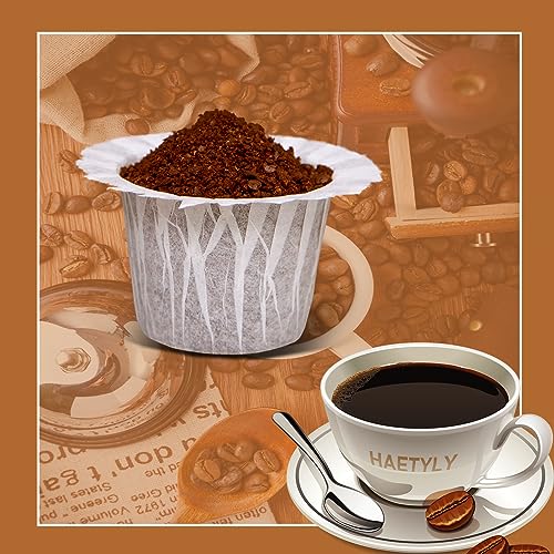 Irmidi 100 Count Disposable Coffee Paper Filters with 4 Pack Reusable K Cup Coffee Pods,Compatible with Keurig Brewers Single Serve 1.0 and 2.0, (100 count+4 k cups)