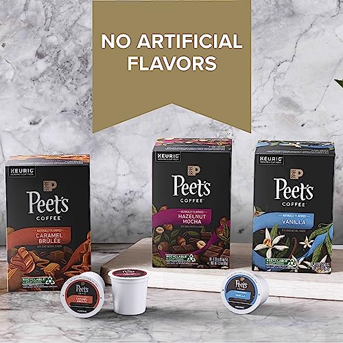 Peet's Coffee Flavored K-Cup Pods, Caramel Brûlée (22 Count) Single Serve Pods Compatible with Keurig Brewers