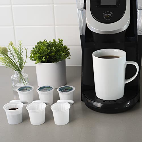 iFillCup, 42 White Count Empty Pods Compatible With 1.0 & 2.0 Keurig Brewers and K Cup, 100% Recyclable, Customizable, Better Brew than Reusable & Refillable Pods.