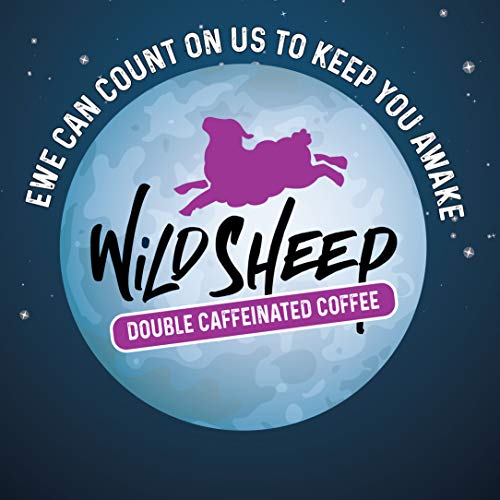Wild Sheep High Caffeine (Double Caffeinated) Coffee Pods, Compatible with Keurig K-Cup Brewers, Extra Caffeine in Recyclable Cups, 40 Count