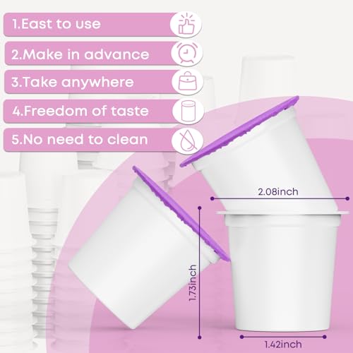 VELOCVIL, 48 Disposable Fillable K Cups Coffee Pods Set, Make Your Own Single Serve Pods, Compatible With 1.0 & 2.0 Keurig Brewers, Better Brew for Stronger Flavor.