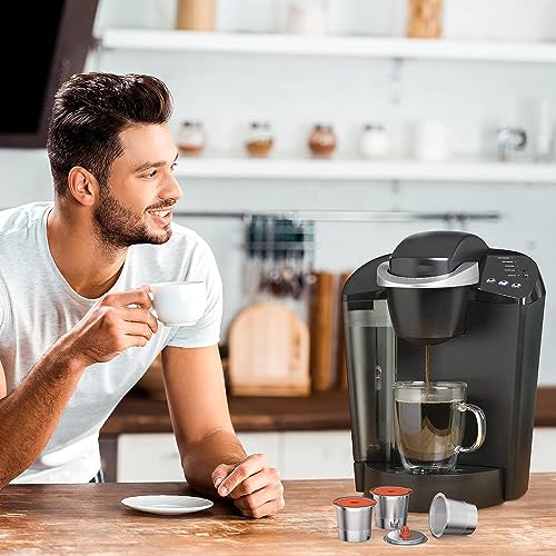 Reusable K Cups For Keurig keurig reusable coffee pods Compatible with 1.0 and 2.0 Keurig Single Cup Coffee Maker Stainless Steel K Cup,BPA Free(2 pack)