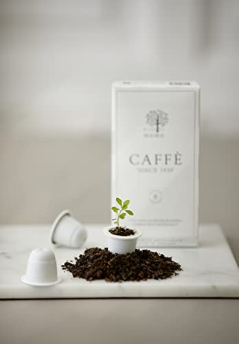 Made by Mama Compostable Nespresso Pods compatible with NESPRESSO Original Line Coffee Machines, Since 1939 Italian Roasted coffee blend with 10 Biodegradable and Compostable Pods (10 Count)