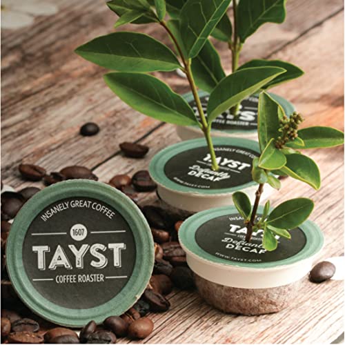 Tayst Coffee Pods, Bold & Brilliant Dark Roast, K Cups Compatible with Keurig Coffee Maker, Sustainable Single Serve, Pack of 50