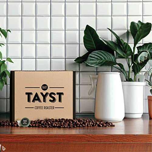 Tayst Coffee Pods, Bold & Brilliant Dark Roast, K Cups Compatible with Keurig Coffee Maker, Sustainable Single Serve, Pack of 50