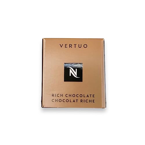 Chocolate Coffee Pod Bundle With Nespresso Capsules VertuoLine, 1 Pack of 10 - Rich Chocolate Flavor Nespresso Vertuo Pods with Biodegradable Eco Friendly Wooden Coffee Stir Spoon by Daily Gemz