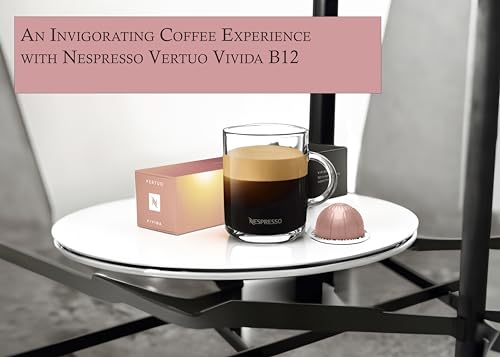Coffee Pod Bundle With Nespresso Vertuo Vivida B12 Plus Pods, 1 Pack of 10 Capsules for VertuoLine Machine Only With Eco Friendly Biodegradable Wooden Coffee Stir Spoon By Daily Gemz