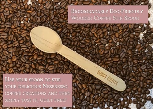 Coffee Pod Bundle With Nespresso Vertuo Vivida B12 Plus Pods, 1 Pack of 10 Capsules for VertuoLine Machine Only With Eco Friendly Biodegradable Wooden Coffee Stir Spoon By Daily Gemz