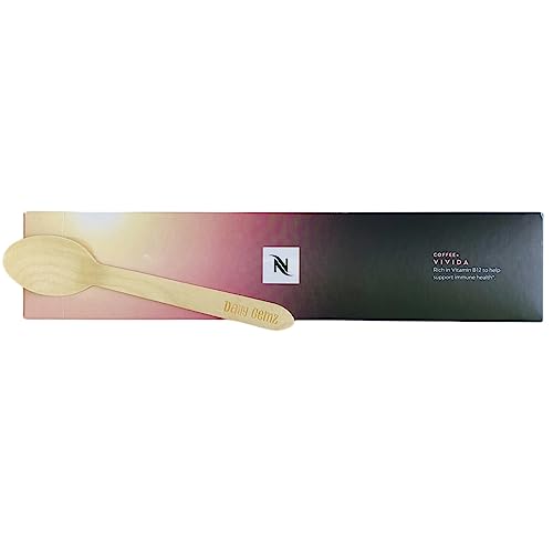 Coffee Pod Bundle With Nespresso Vertuo Vivida B12 Plus Pods, 1 Pack of 10 Capsules for VertuoLine Machine Only With Eco Friendly Biodegradable Wooden Coffee Stir Spoon By Daily Gemz