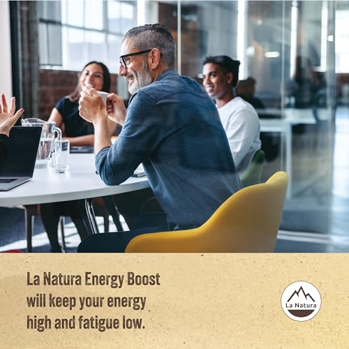 La Natura Espresso Roast Energy Boost Coffee Pods Compatible with Nespresso Original Line - Compostable, Enhanced with Vitamins D, B6, B12, Iron, Zinc - Pack of 60
