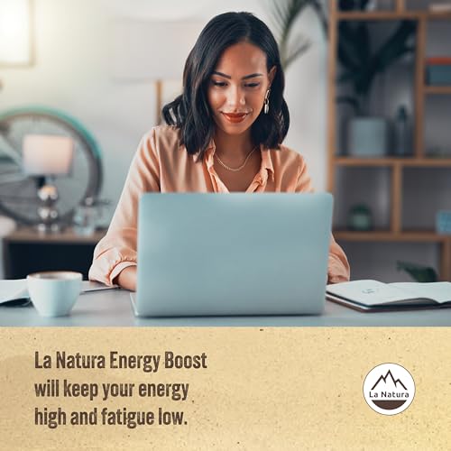 La Natura Espresso Roast Energy Boost Coffee Pods Compatible with Nespresso Original Line - Compostable, Enhanced with Vitamins D, B6, B12, Iron, Zinc - Pack of 60