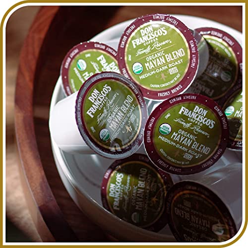 Don Francisco's Organic Mayan Blend Medium-Dark Roast Coffee Pods - 100 Count - Recyclable Single-Serve Coffee Pods, Compatible with your K- Cup Keurig Coffee Maker