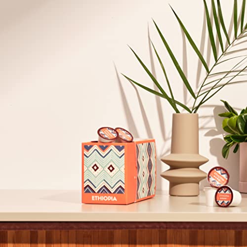 Atlas Coffee Club - Light Roast K Cup Pods - Ethiopia, 100% Recyclable, Premium Single Origin Coffee for K Cup 1.0 & 2.0 Brewers, 24ct Box