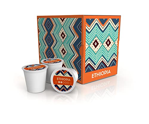 Atlas Coffee Club - Light Roast K Cup Pods - Ethiopia, 100% Recyclable, Premium Single Origin Coffee for K Cup 1.0 & 2.0 Brewers, 24ct Box
