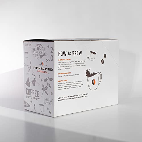 Fresh Roasted Coffee, Organic Sumatra | Single Origin | Medium Roast | RFA Kosher | K-Cup Compatible | 72 Pods