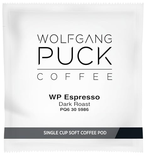 Wolfgang Puck Coffee, Espresso, 9.5 Gram Soft Pods, 18 Count (Pack of 1)