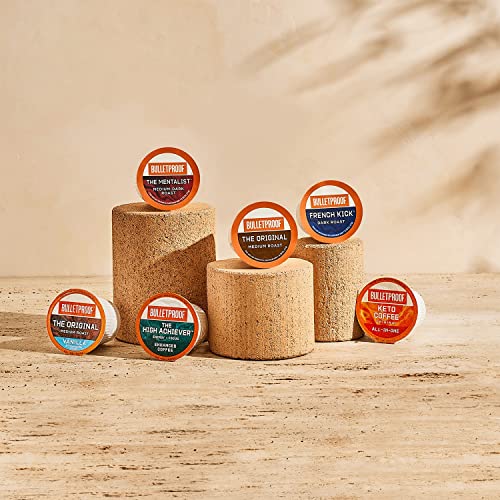 Bulletproof Original Medium Roast Single-Serve Pods, 72 Count, 100% Arabica Coffee Tested for Toxins, Sourced from Guatemala, Colombia & El Salvador