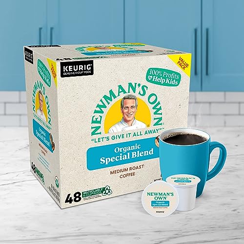 Newman's Own Organics Special Blend, Single-Serve Keurig K-Cup Pods, Medium Roast Coffee Pods, 48 Count (Packaging may Vary)