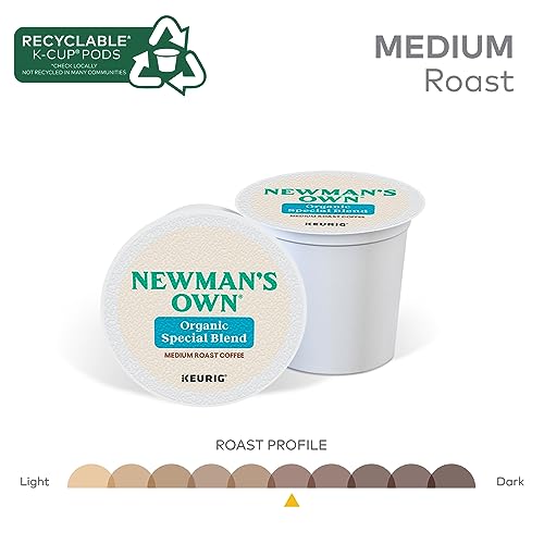 Newman's Own Organics Special Blend, Single-Serve Keurig K-Cup Pods, Medium Roast Coffee Pods, 48 Count (Packaging may Vary)