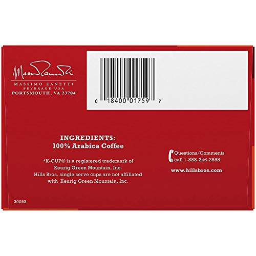 Hills Bros Single Serve Coffee Pods, Perfect Balance, Medium Roast Coffee, 12 Count-Keurig Compatible, Roasted Arabica Coffee Beans, Less Caffeine, Full-Body Flavor