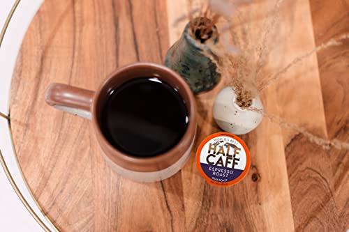 World's Best Half Caff Espresso Roast Coffee 18ct. Solar Energy Produced Recyclable Single Serve Dark Roast Coffee Pods - 100% Arabica Coffee California Roasted, KCup Compatible