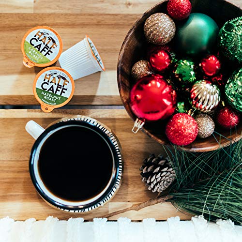 World's Best Half Caff Espresso Roast Coffee 18ct. Solar Energy Produced Recyclable Single Serve Dark Roast Coffee Pods - 100% Arabica Coffee California Roasted, KCup Compatible