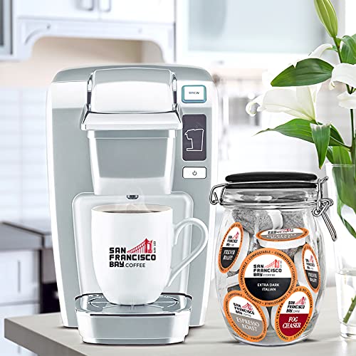 San Francisco Bay Compostable Coffee Pods - Variety Pack Dark Roast (40 Ct) K Cup Compatible including Keurig 2.0, French, Espresso, Fog, Extra Dark Italian