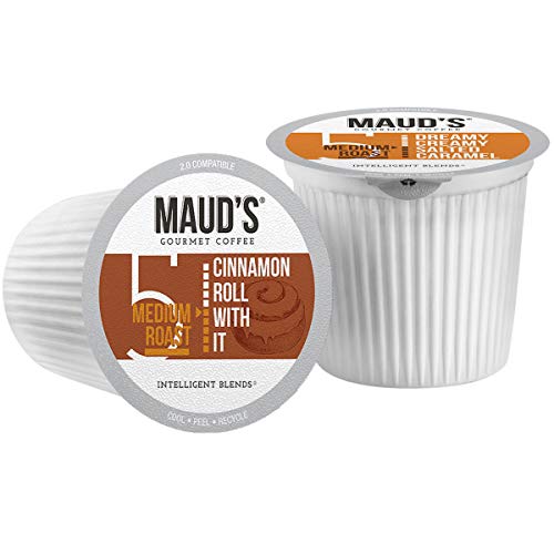 Maud's Flavored Coffee Variety Pack, 40ct. Recyclable Single Serve Flavored Coffee Pods - 100% Arabica Coffee California Roasted, KCup Compatible