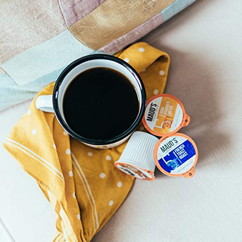 Maud's Flavored Coffee Variety Pack, 40ct. Recyclable Single Serve Flavored Coffee Pods - 100% Arabica Coffee California Roasted, KCup Compatible