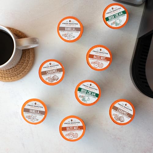 Fresh Roasted Coffee, Decaf Traditional Flavors, Flavored Coffee Pod Variety Pack, K-Cup Compatible, 24Count