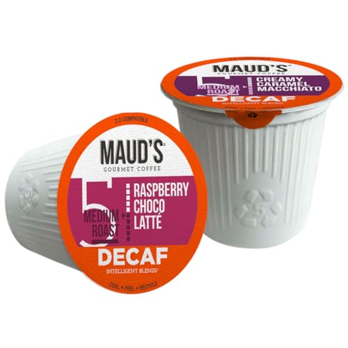 Maud's Decaf Super Flavored Coffee Pods Variety Pack, 80 ct | 14 Assorted Coffee Flavors | 100% Arabica Roasted Coffee | Solar Energy Produced Recyclable Pods Compatible with Keurig K Cups Maker