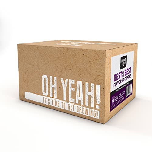 Best of The Best Flavored Coffee Pods, Variety Sampler Pack for Keurig K Cup Brewers, 40 Count - Flavored Coffee Lovers, Great Gift - 5 Cups Of Each Flavor