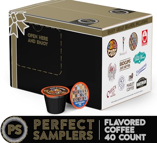 Crazy Cups Pod Variety Pack - Unique Flavors of Chocolate, Vanilla, Caramel, Coffee Capsules, Flavored Coffee, 40 Count