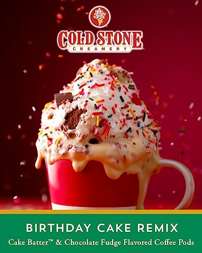 Cold Stone Creamery Beverages Birthday Cake Remix Ice Cream Flavored Coffee Pods, Compatible with K Cup Brewers Including 2.0, 40 Count