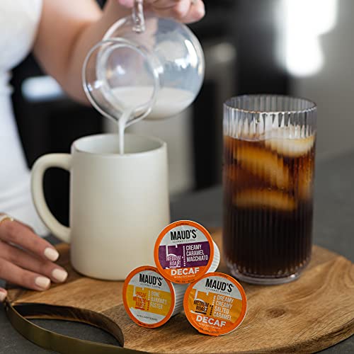 Maud's Decaf Super Flavored Coffee Pods Variety Pack, 80 ct | 14 Assorted Coffee Flavors | 100% Arabica Roasted Coffee | Solar Energy Produced Recyclable Pods Compatible with Keurig K Cups Maker