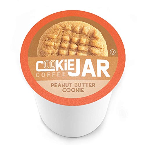 Cookie Jar Peanut Butter Flavored Coffee, Recyclable Pods, 2.0 Keurig K-Cup Compatible, 40 Count