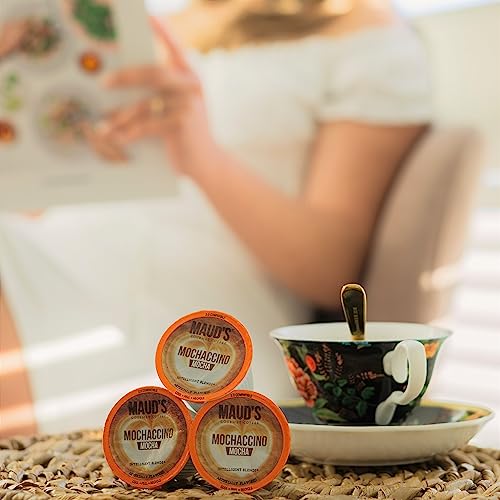 Maud's Cappuccino Coffee Pods Variety Pack, 56 ct | 8 Assorted Cappuccino Delight Flavors | 100% Arabica Coffee | Solar Energy Produced Recyclable Pods Compatible with Keurig K Cups Maker