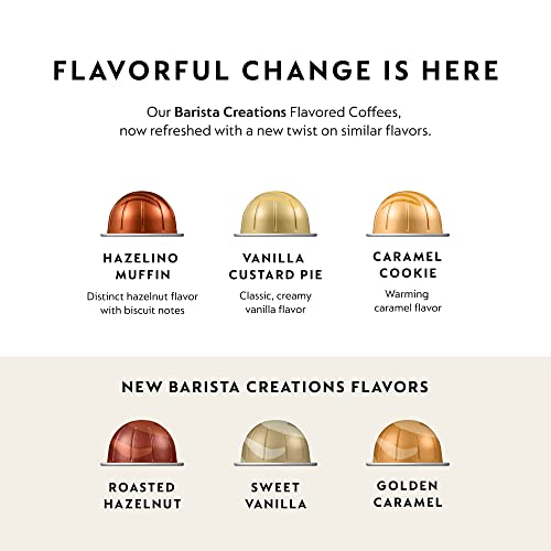 Nespresso Capsules Vertuo, Golden Caramel, Medium Roast Coffee, 30 Count Coffee Pods