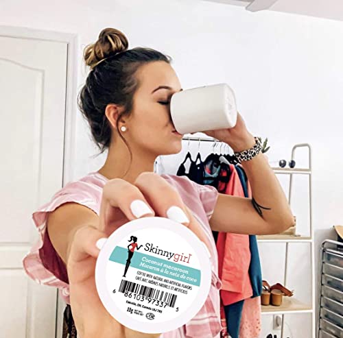 Skinnygirl Flavored Coffee Pods, Coconut Macaroon, Coconut Coffee, Single Serve Coffee for Keurig K Cups Machines, Hot or Iced Coffee, Medium Roast Coffee in Recyclable Pods, 24 Count