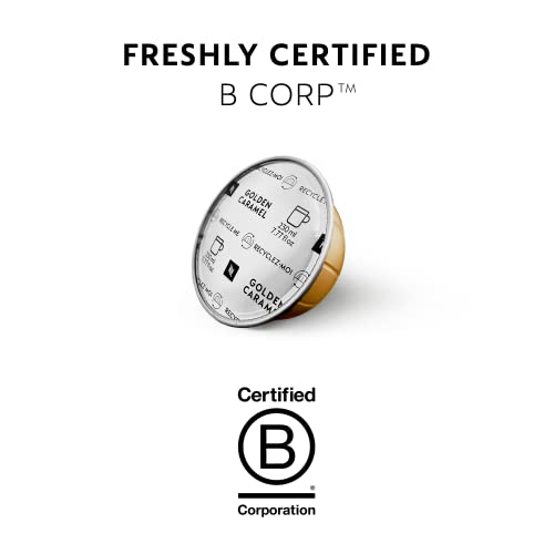 Nespresso Capsules Vertuo, Golden Caramel, Medium Roast Coffee, 30 Count Coffee Pods