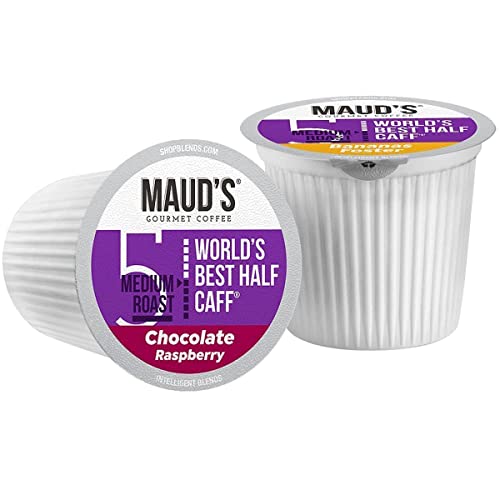 Maud's Half Caff Coffee Pods Variety Pack, 48 ct | 6 Assorted Coffee Flavors | 100% Arabica Roasted Coffee | Solar Energy Produced Recyclable Pods Compatible with Keurig K Cups Maker