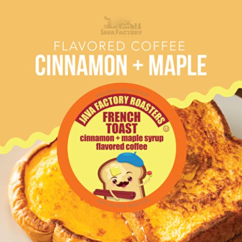 Java Factory Flavored Coffee Pods, Assorted Sampler, Variety Pack, Compatible with K Cup Brewers Including 2.0, 40 Count