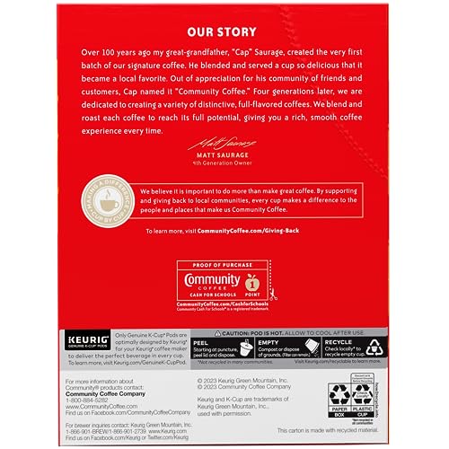 Community Coffee Spiced Pumpkin Pecan Pie Flavored 24 Count Coffee Pods, Medium Roast Compatible with Keurig 2.0 K-Cup Brewers, 24 Count (Pack of 1)